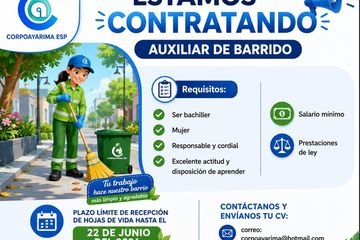 ¡Haz parte de nuestro equipo de trabajo! En CORPOAYARIMA ESP